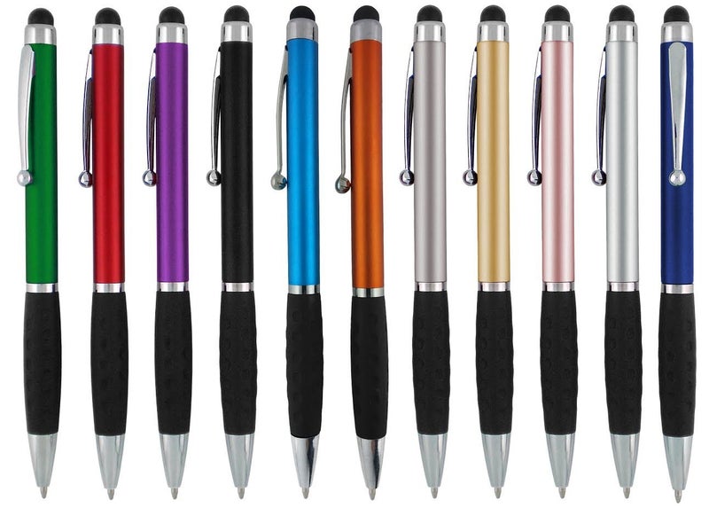 SyPen Stylus Pens -2 in1 Capactive Touch Screen with Ballpoint Writing Pen Sensitive Stylus Tip For Your iPad iPhone Samsung Galaxy & All Smart Devices -Metallic Barrel - Assorted Colors Comfy Grips,24 Pack - Image 1